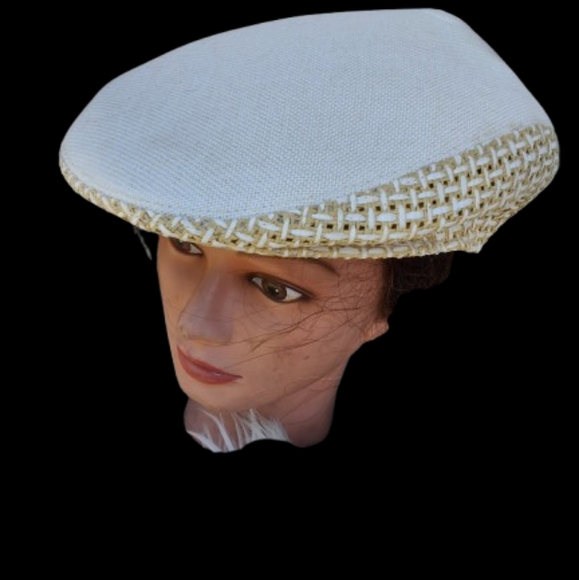 Henschel Unisex‎ l vintage cvented straw cabbie hat L - Picture 2 of 10